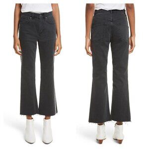 Rebecca Taylor La Vie Glitter Stripe Flare Jeans Women’s Size 29 Fringe Hem